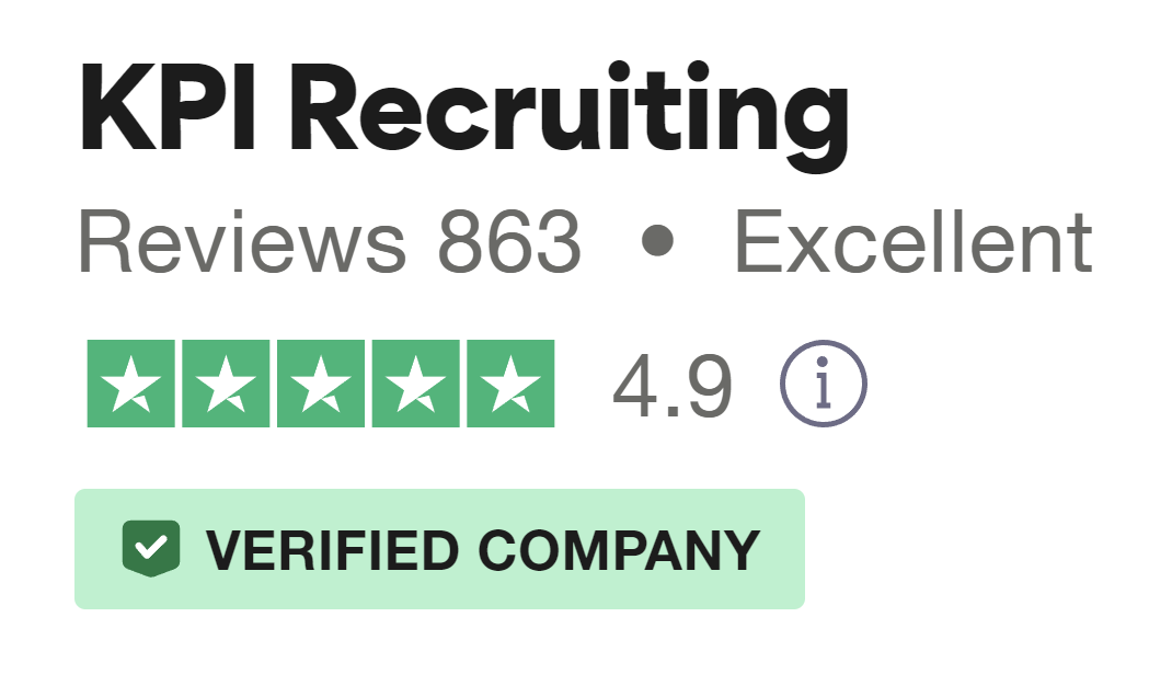 'KPI Recruiting' 4.9/5 Trust Pilot Score