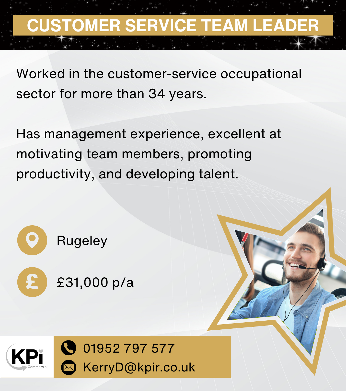 Customer Service Team Leader - KPI Commercial