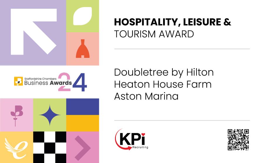 Finalists announced for the Staffs Chambers Business Award for Hospitality, Leisure & Tourism.