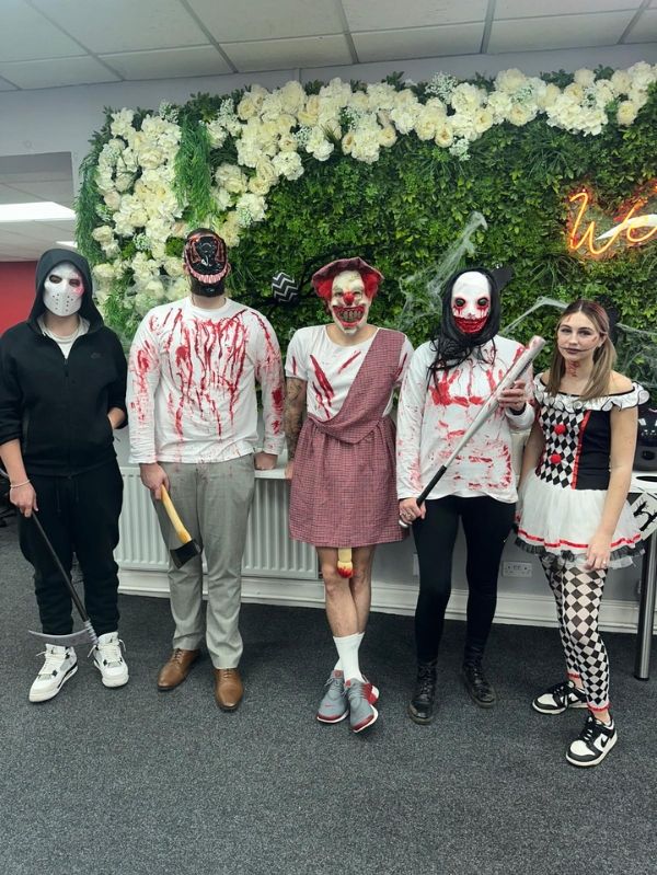 Recruiters in Stoke dressed up for halloween.